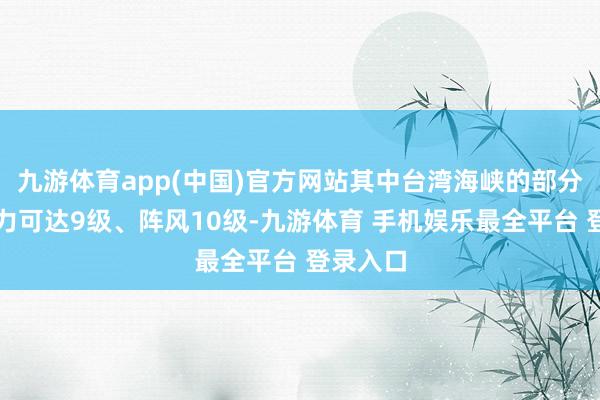 九游体育app(中国)官方网站其中台湾海峡的部分海域风力可达9级、阵风10级-九游体育 手机娱乐最全平台 登录入口